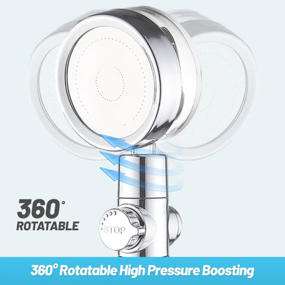 TurboSpin 360° High Pressure Shower Head