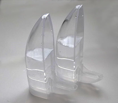 Bird Cage Water Bottle Dispenser Feeder for Zebra Finch Budgies Set of 2 (Clear)