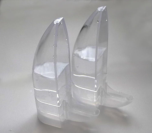 Bird Cage Water Bottle Dispenser Feeder for Zebra Finch Budgies Set of 2 (Clear)