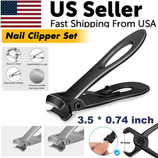Professional Grade Wide-Jaw Stainless Steel Nail Clippers