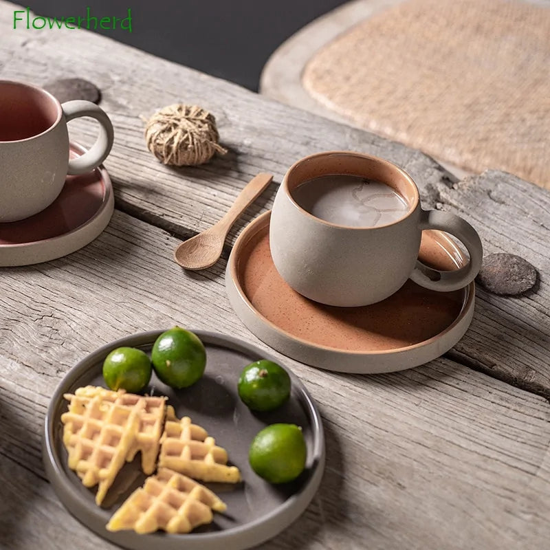 Coffee Mug with Saucer - Ceramic