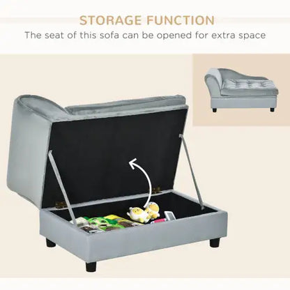 Luxury Small Dog Bed w/ Hidden Storage