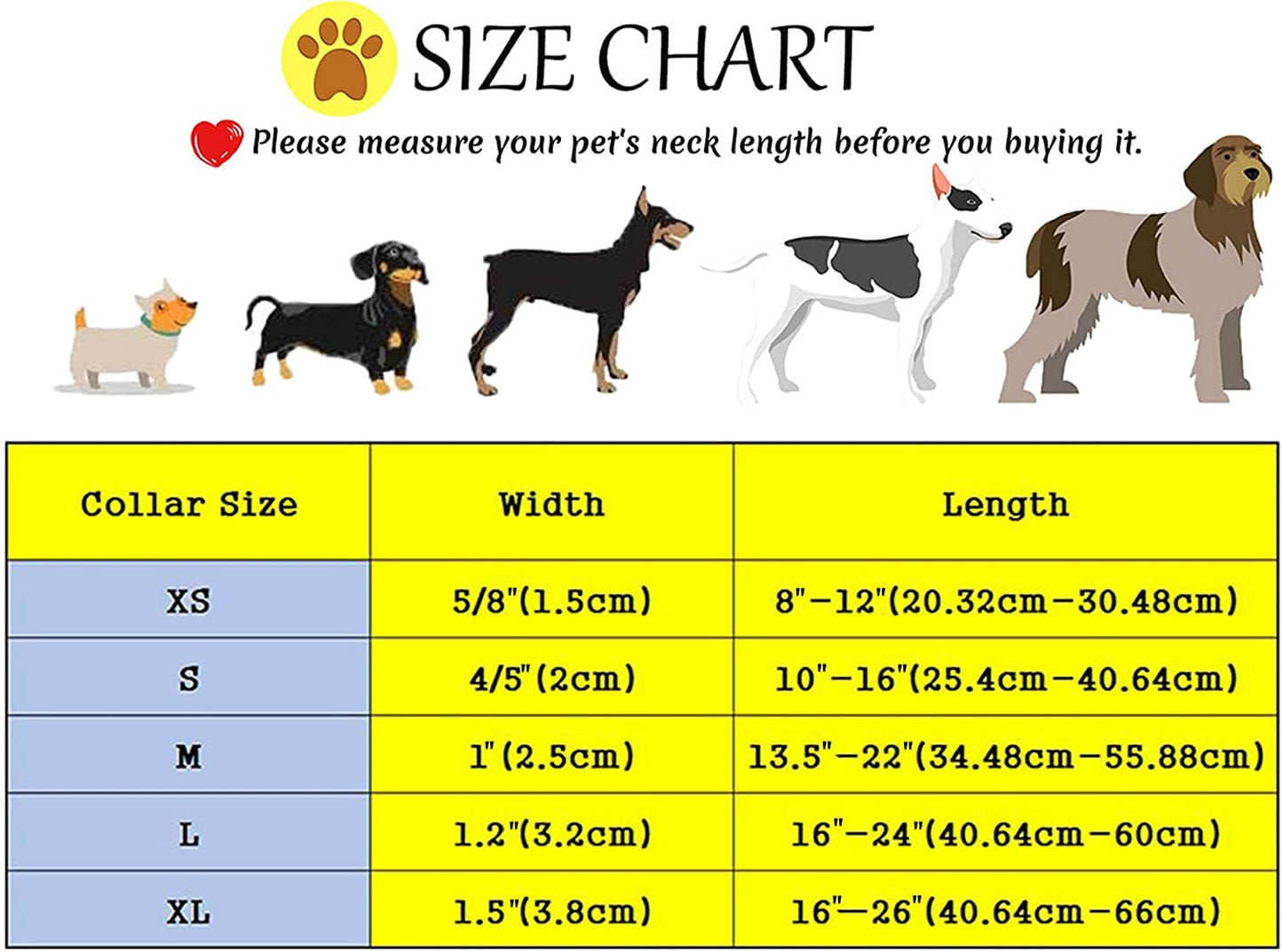 Adjustable Collars for Small Medium Large Dogs and Cats