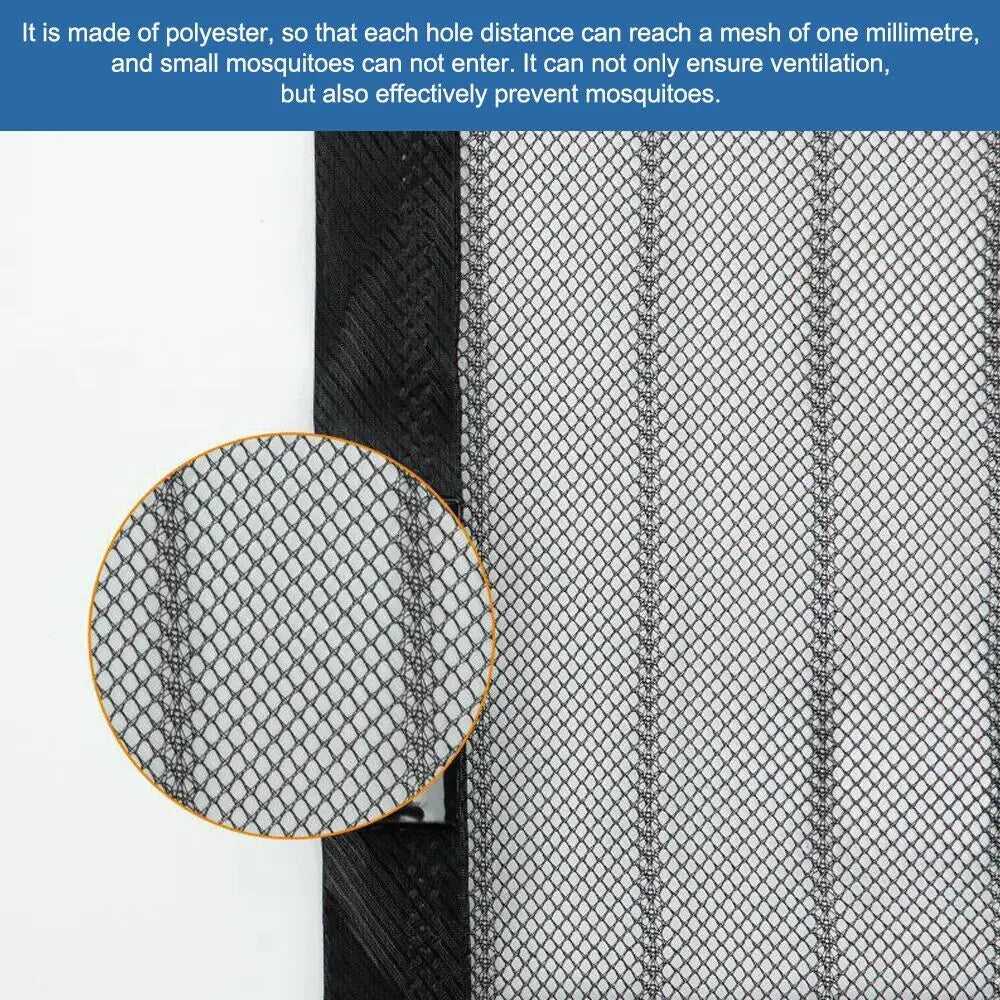 Magnetic Mesh Door Screen - Bug & Mosquito Barrier