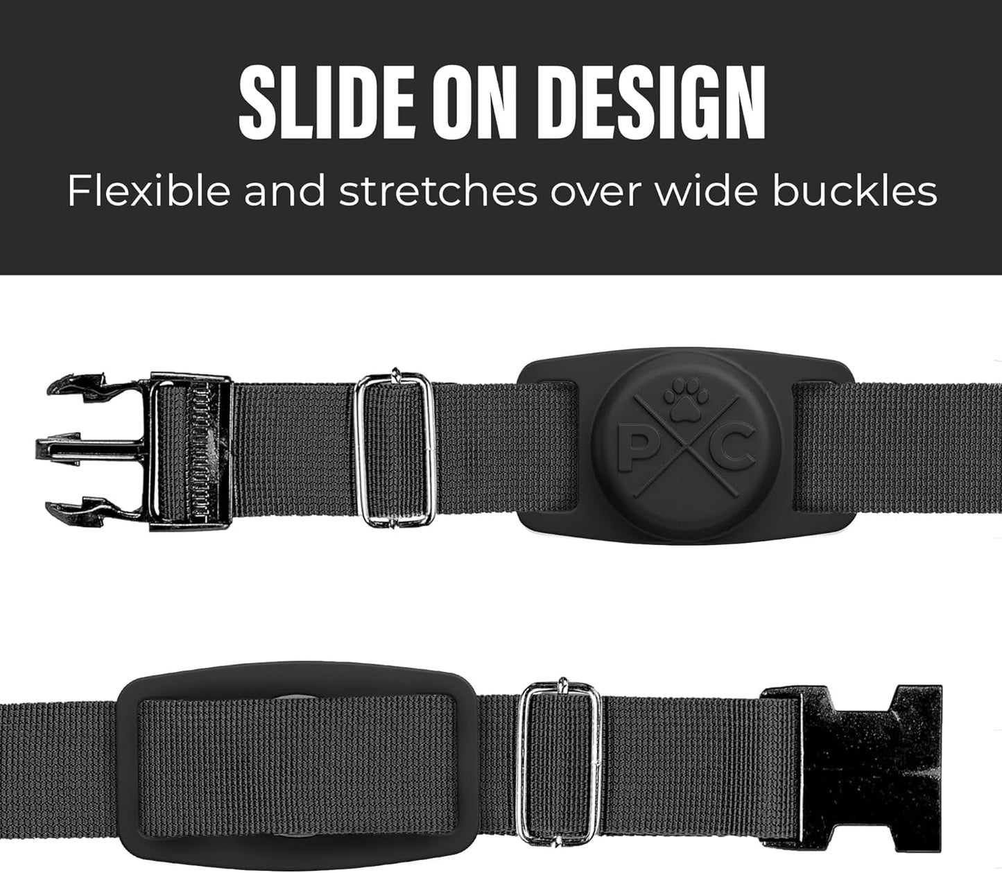 Airtag Dog Collar Holder, Extra-Durable, Lightweight,