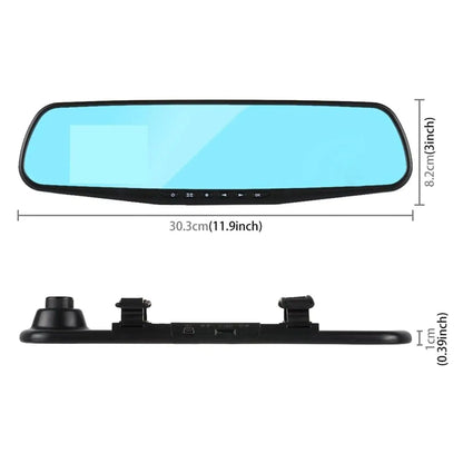 Optimax Pro 1080P HD Dual-Lens Car DVR Mirror Cam