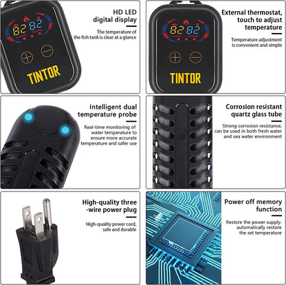 Submersible Aquarium Heater, 800W/1200W