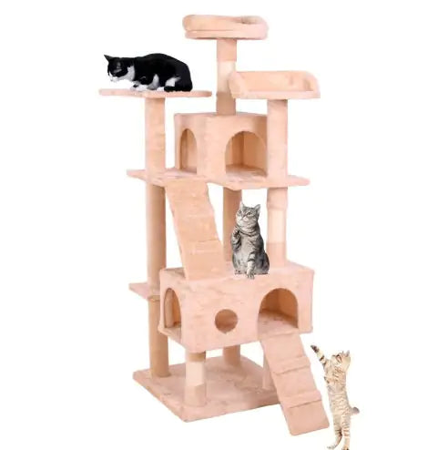 Purrfect Playhouse: Multi-Tiered Cat Climbing Castle