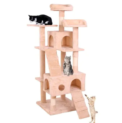 Purrfect Playhouse: Multi-Tiered Cat Climbing Castle