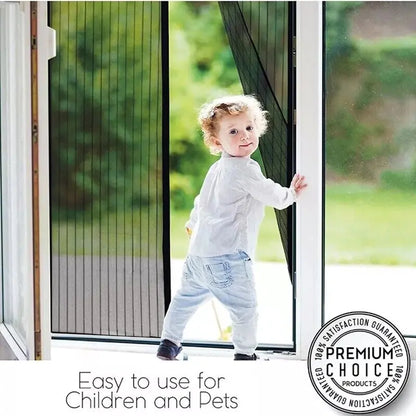 Magnetic Mesh Door Screen - Bug & Mosquito Barrier