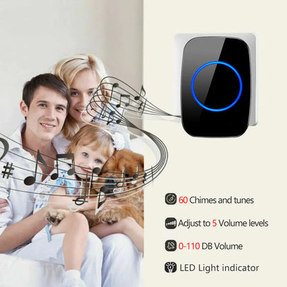 Wireless Weatherproof Doorbell Kit with Adjustable Volume