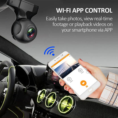 Panoramic 170° Wide-Angle WiFi-Enabled HD Vehicle Recorder
