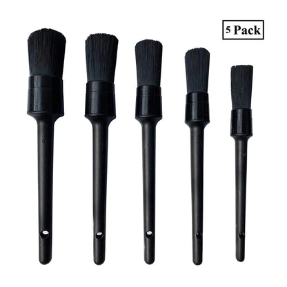 5PC Boar Hair Car Detailing Brush Set