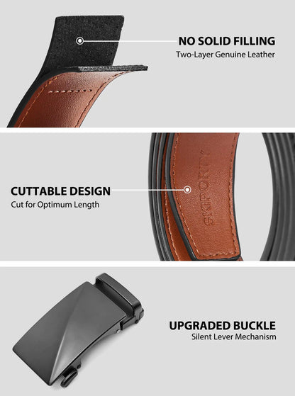 Gent's Ratchet Leather Belt 1 3/8''