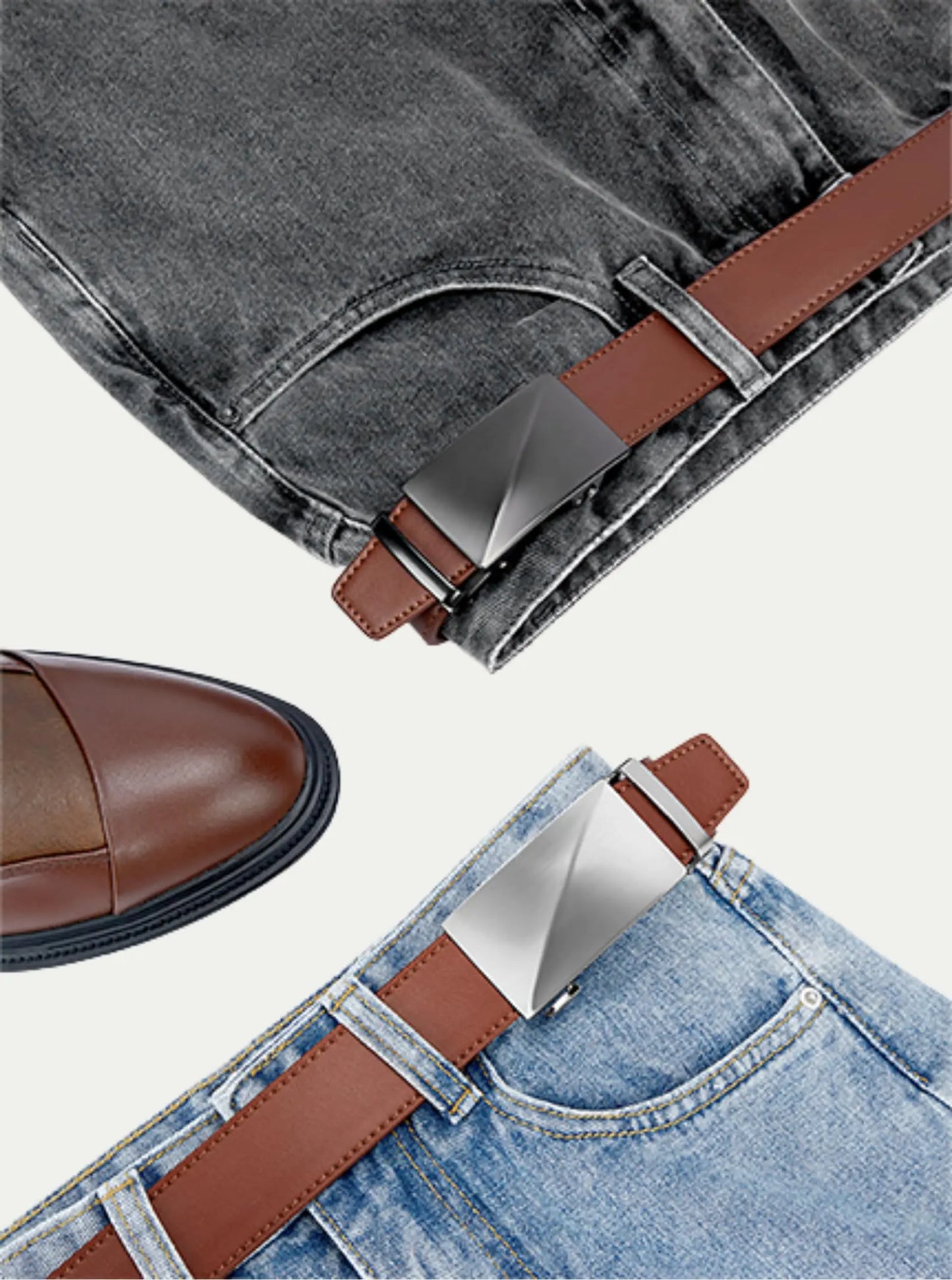 Gent's Ratchet Leather Belt 1 3/8''