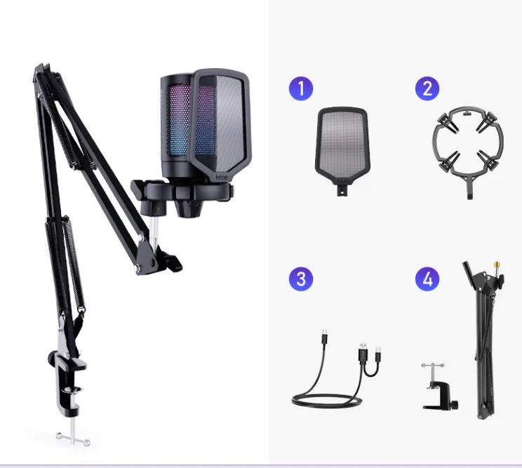 A6 RGB Streaming Pro Microphone