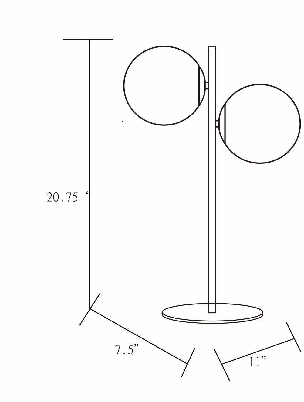 Mustard Modern Table Lamp with glass details for bedside or console tables