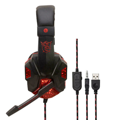 3.5mm LED Gaming Headphones Stereo Bass Surround