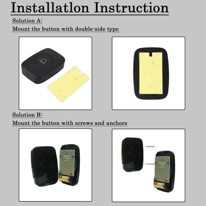 Wireless Weatherproof Doorbell Kit with Adjustable Volume
