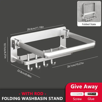 SpaceSaver Foldable Towel Rack