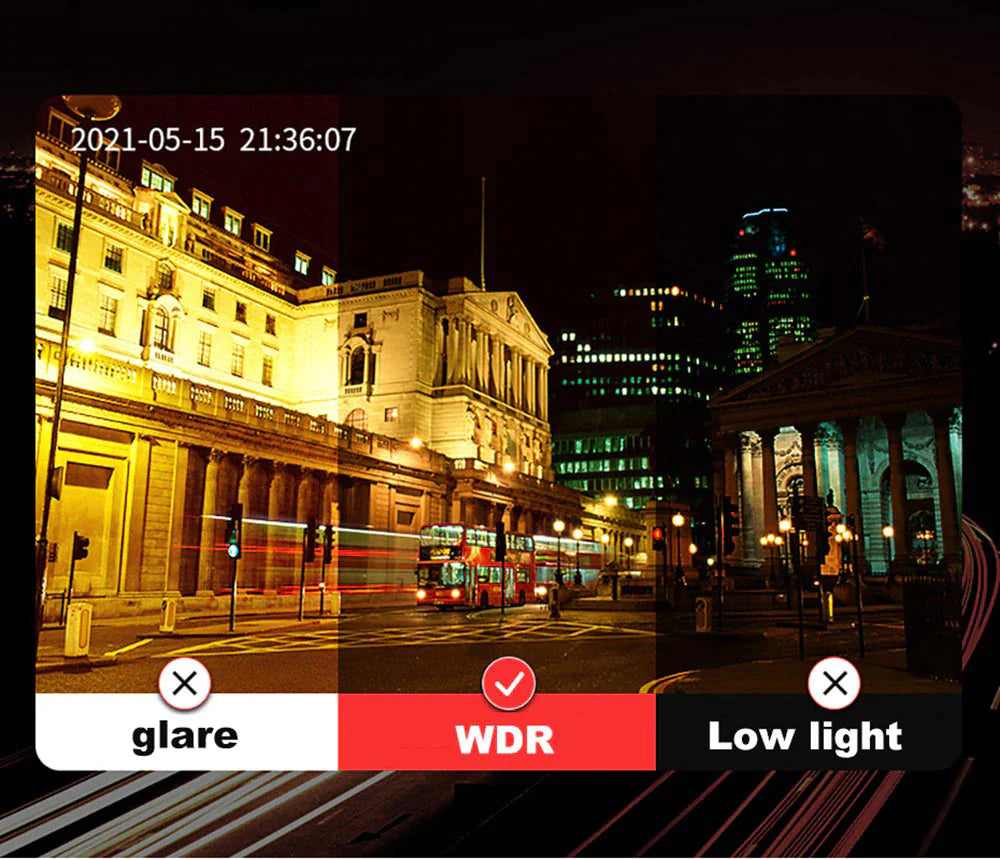 Dual HD 1080P Car Dash Cam with G-Sensor