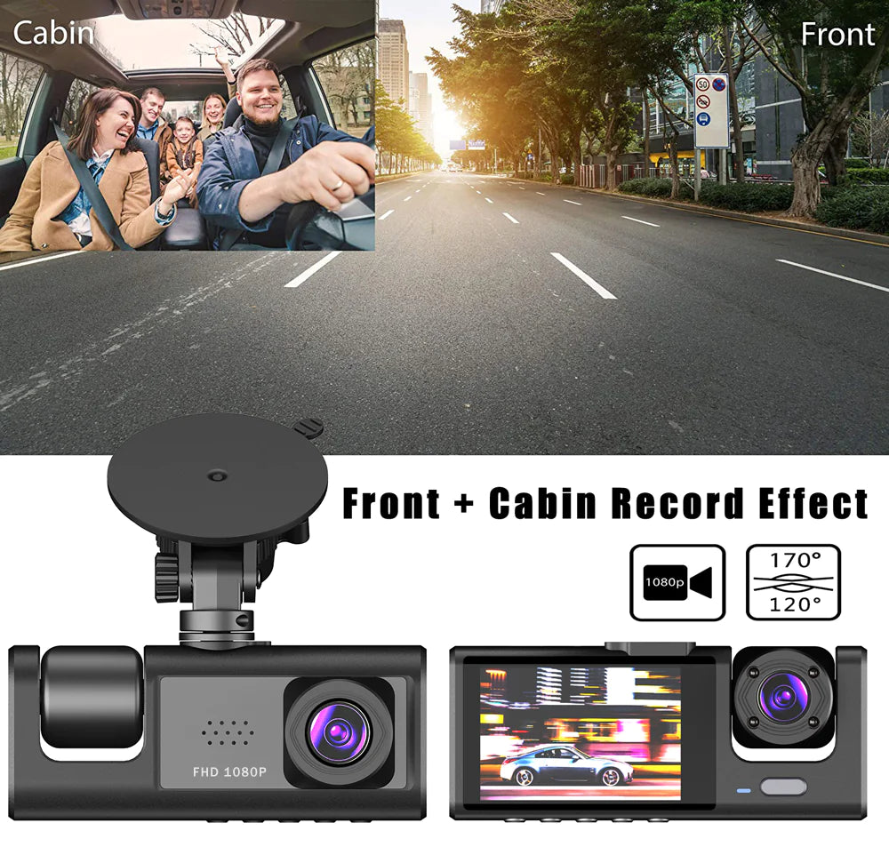Dual HD 1080P Car Dash Cam with G-Sensor