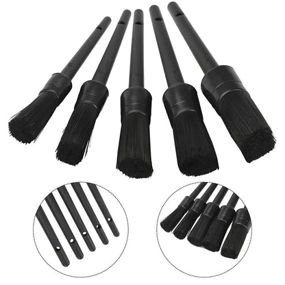 5PC Boar Hair Car Detailing Brush Set