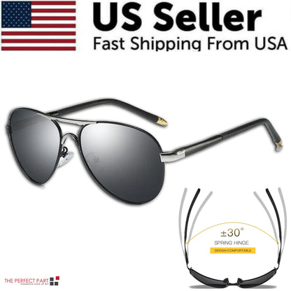 Men's UV400 Polarized Pilot Sunglasses for Outdoor Sports