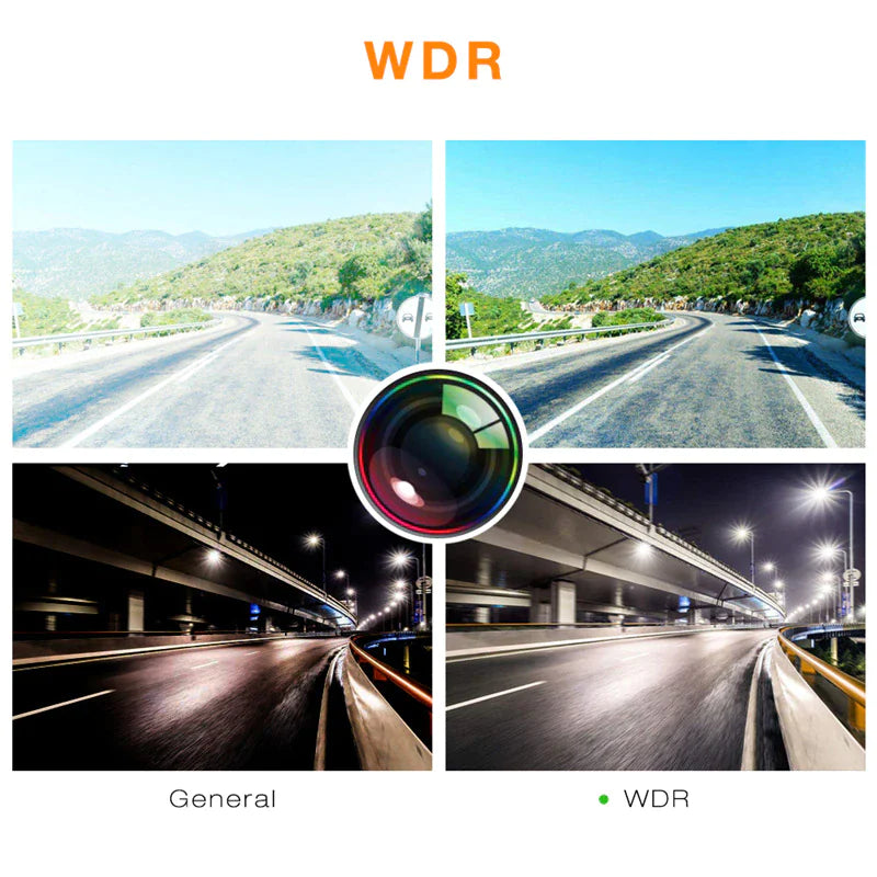 Panoramic 170° Wide-Angle WiFi-Enabled HD Vehicle Recorder