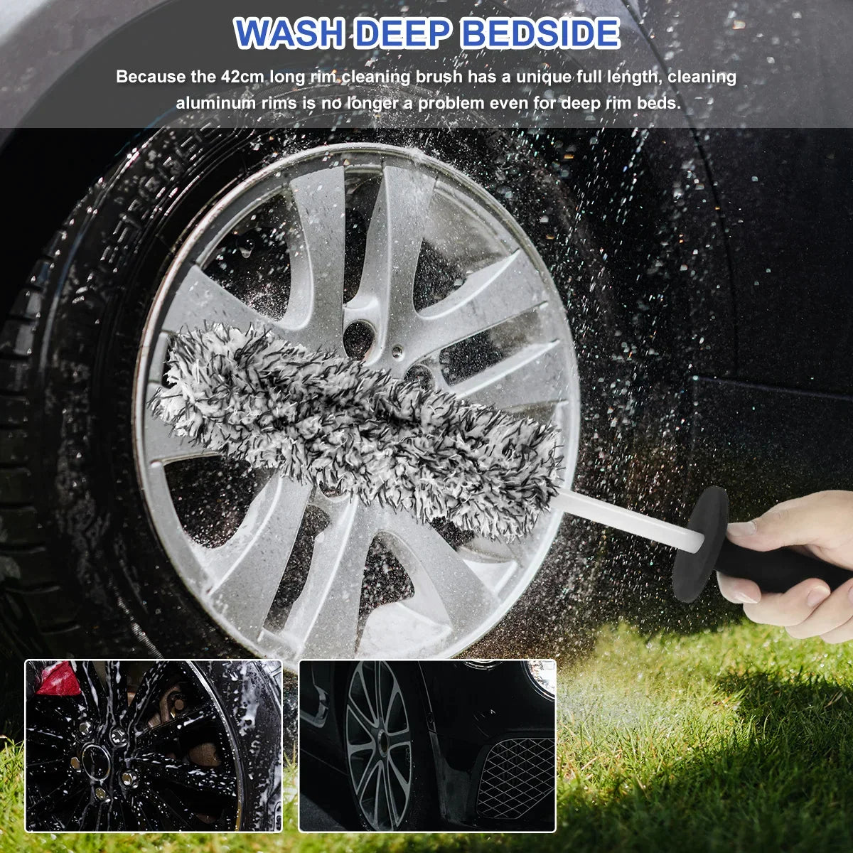 Alloy Wheel Detailing Brush Soft Bristle Cleaner US