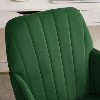 Ergonomic Velvet Swivel Chair with Lumbar Support