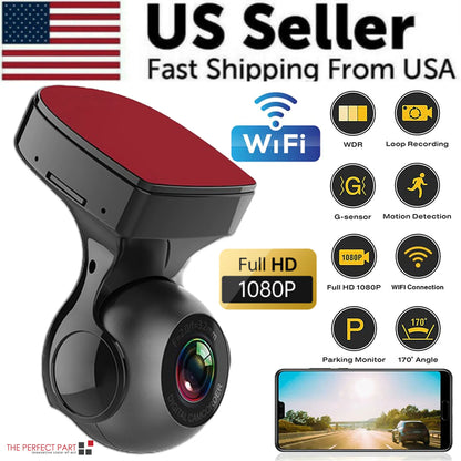 Panoramic 170° Wide-Angle WiFi-Enabled HD Vehicle Recorder