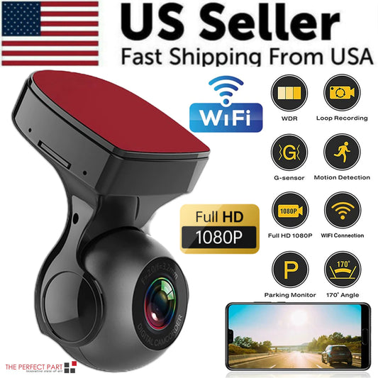 Panoramic 170° Wide-Angle WiFi-Enabled HD Vehicle Recorder