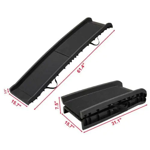Compact Folding Pet Access Ramp - Black