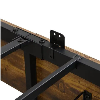 Illuminated Full-Size Bed Frame with Integrated Storage and Charging