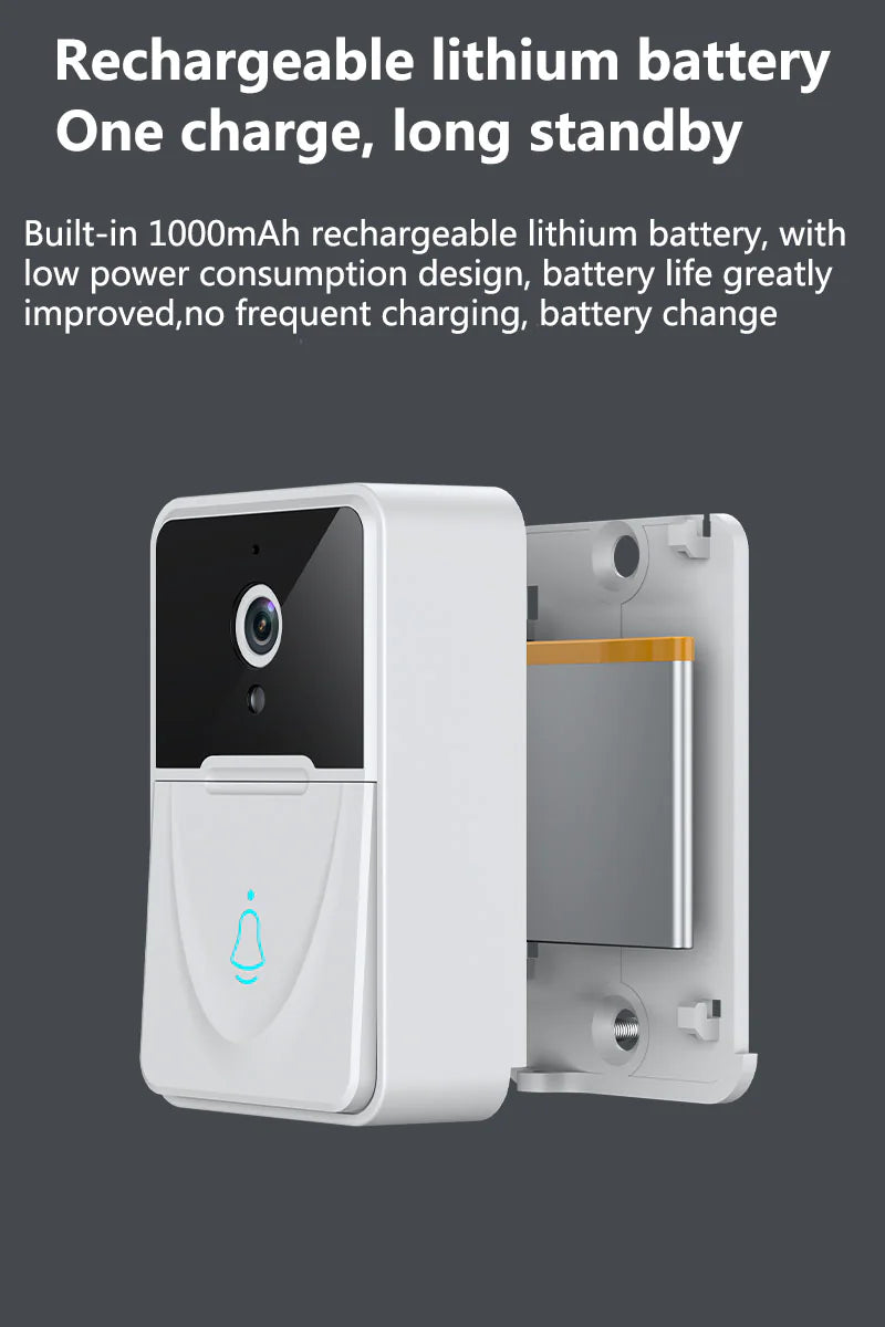 ElegantView HD 1080P Smart WiFi Doorbell with Night Vision and Intercom