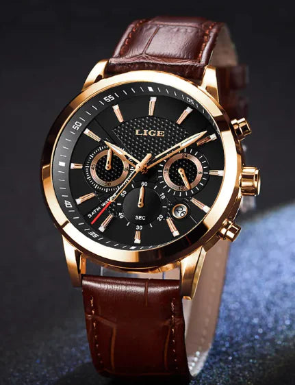 LIGE TimeMaster Quartz Sports Watch