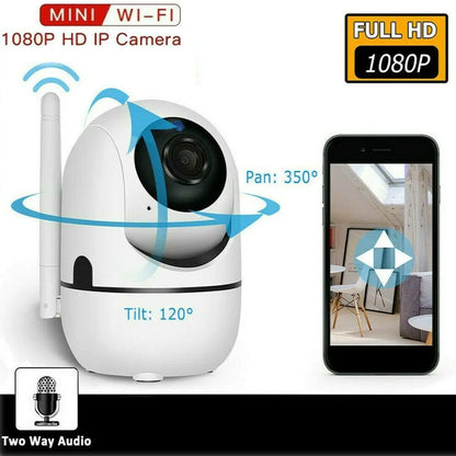 1080P WiFi Wireless Indoor Home Security Camera (Night Vision, Baby, Pet Monitor)