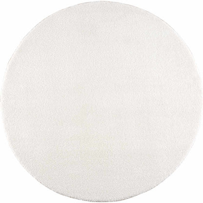 Crevalo Cream Subtle Wavy Abstract Modern Minimalist Polyester Machine Woven Area Rug
