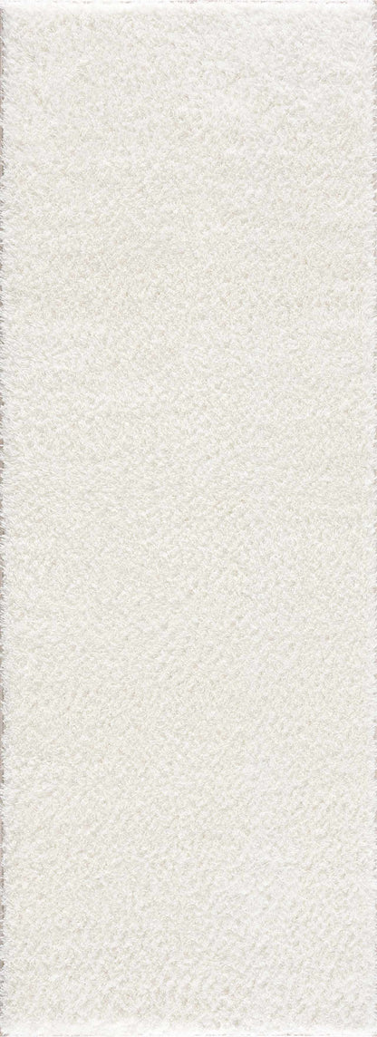 Crevalo Cream Subtle Wavy Abstract Modern Minimalist Polyester Machine Woven Area Rug