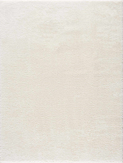 Crevalo Cream Subtle Wavy Abstract Modern Minimalist Polyester Machine Woven Area Rug