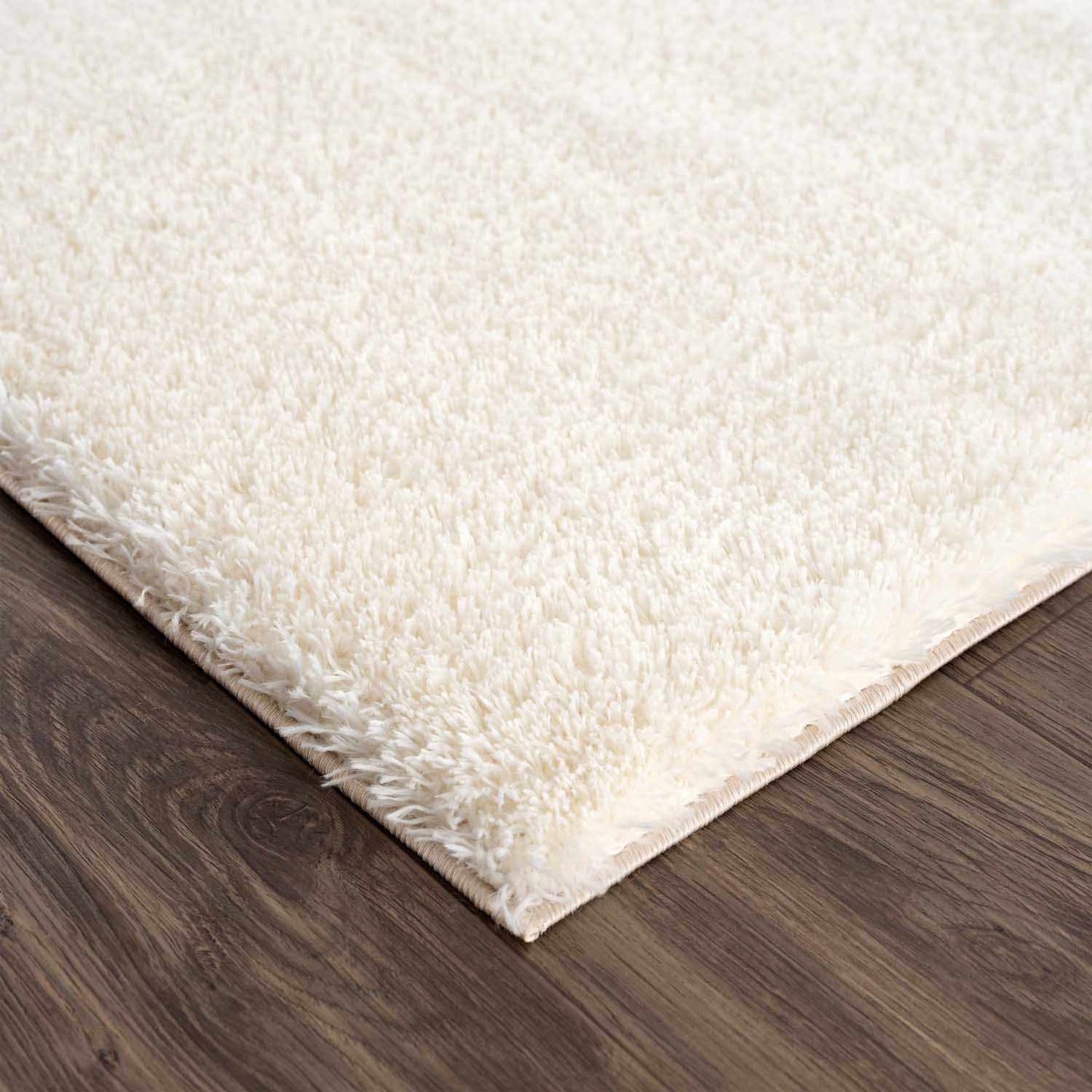 Crevalo Cream Subtle Wavy Abstract Modern Minimalist Polyester Machine Woven Area Rug