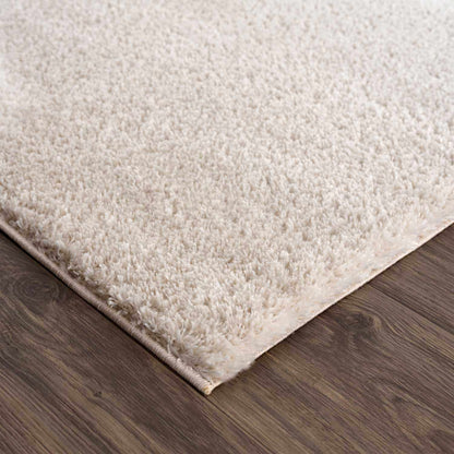 Velora Light Beige Wavy Abstract Modern Minimalist Polyester Machine Woven Area Rug
