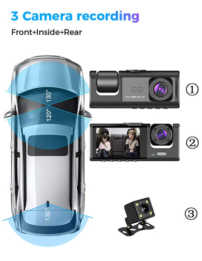 Dual HD 1080P Car Dash Cam with G-Sensor