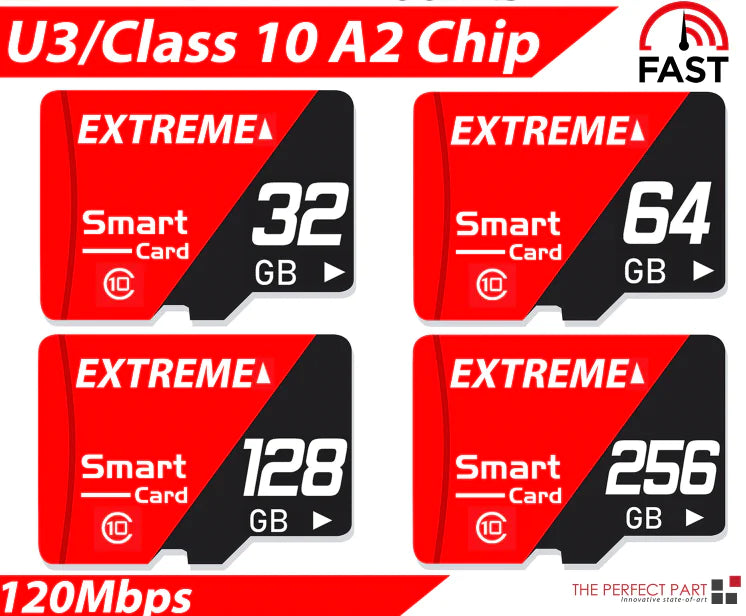 UltraFast Micro SD Card 32-256GB Class 10