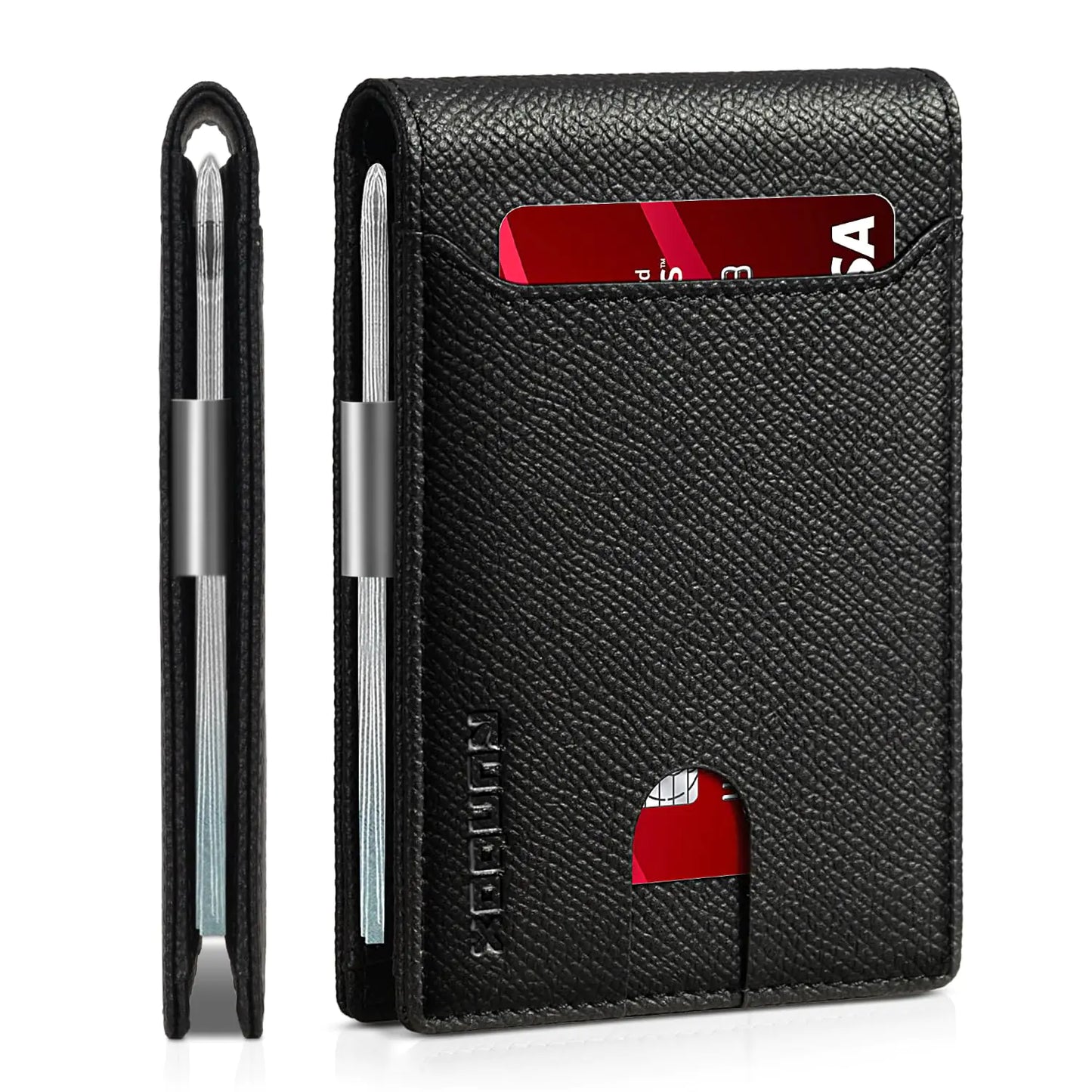 RUNBOX Minimalist Leather Wallet with RFID Block