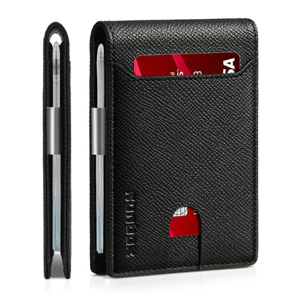 RUNBOX Minimalist Leather Wallet with RFID Block
