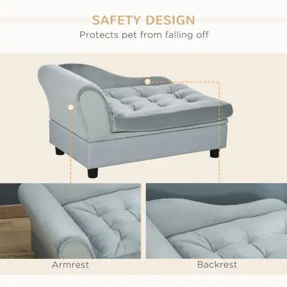 Luxury Small Dog Bed w/ Hidden Storage