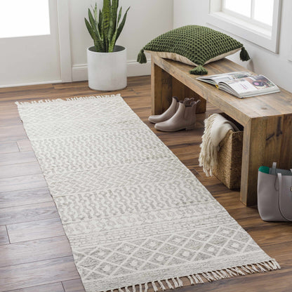 Valyermo Beige Hand Woven Cotton Rug