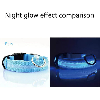 Luminous Safety Pet Collar with Adjustable LED